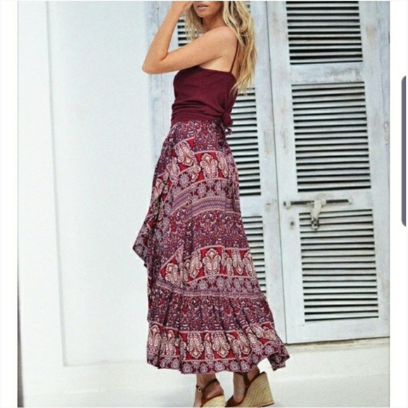 Le Salty Label Boho Wrap Maxi Skirt - Picture 5 of 5